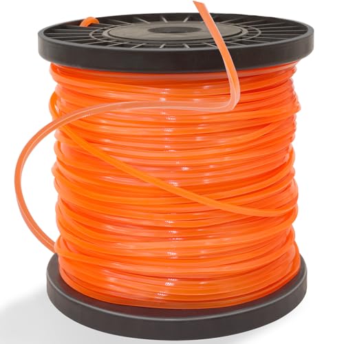 Zeqeey Square Heavy Duty Trimmer Line 2.4mm x 100m Strimmer Nylon String Wire Cord Rope for Garden Grass Strimmer & Electric Trimmers 0.095 inch - Diagonal Size 3.4mm
