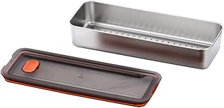 LIOOBO 304ステンレススチール製密閉蓋付きベーコン保存容器 肉 チーズ 魚介類対応の大型食品保存ボックス 冷蔵庫内収納整理用