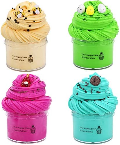 4 Packs Soft Slime Kit Stress Relief Toys,DIY Putty Clay Toy, Non-Sticky Clay for Kids Teenagers Adults for Stress Relief, Hand and Finger ExercisesSuitable for Boys and Girls 