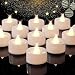 Beichi Set of 24 Flameless LED Tea Lights Bulk, Electric Tealight Candles, Small Fake Candles Battery Operated, Warm White Flickering Mini Candles for Holiday, Wedding, Party