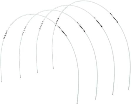 Fiberglass Long Arch Poles for Bike Tent Awning Frame Kit - Replacement Tent Rods Bar Support Rods for Hiking and Camping Tarp Poles
