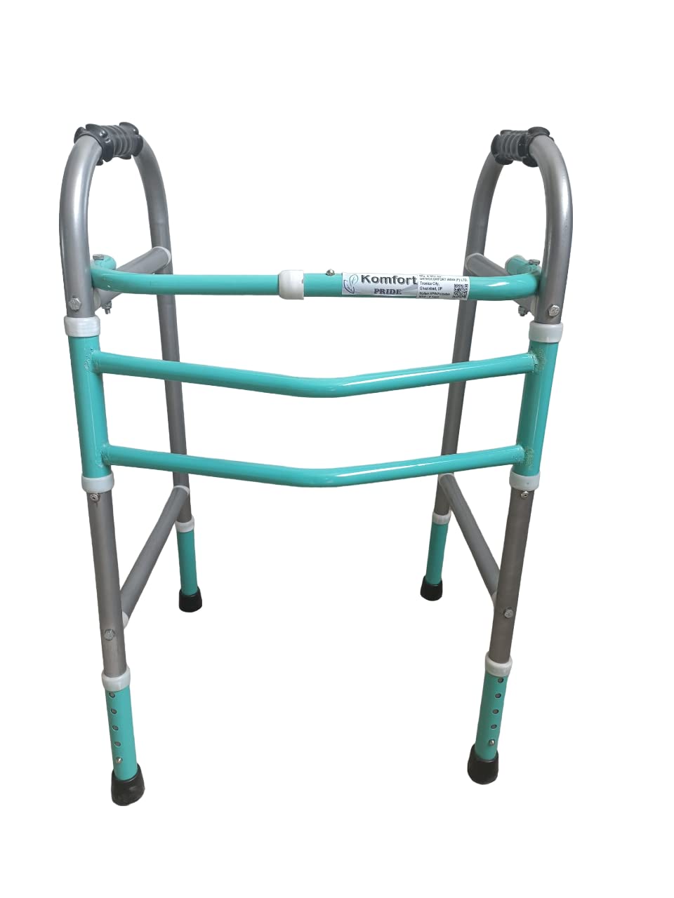 Komfort Pride Premium Foldable Walker (Adjustable Height) for Old People/Senior Citizens/Handicapped