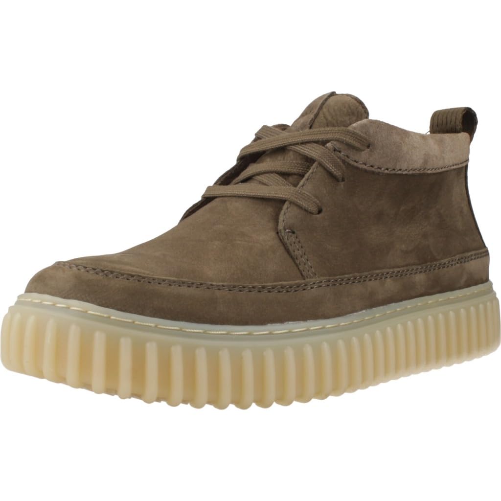 Clarks Sneaker da uomo Torhill LaceHi in pelle grezza verde
