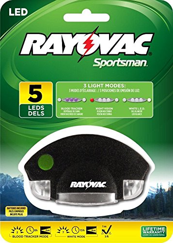 Rayovac Blood Tracker 3-in-1 LED Hat Clip Light, SPCLPBT-B