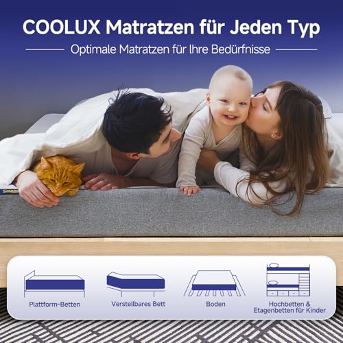 Matelas mousse froide 90x200 7 zones 16 cm Coolux Sleep