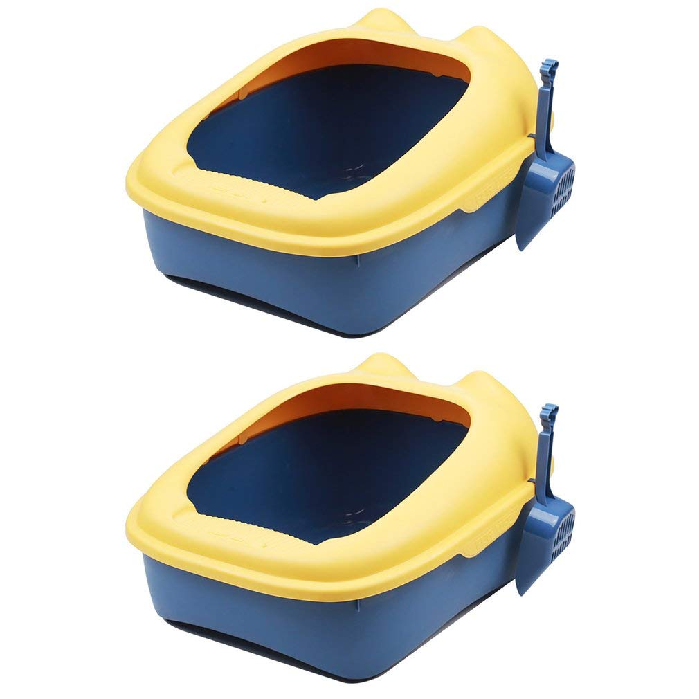 Cajas de Arena NUEVO Caja de arena de gato Desodorante semicerrado Aseo de mascotas con pala de alta capacidad Caja de arena de gato alto Suministros para mascotas a prueba de salpicaduras Arenero ​Ga