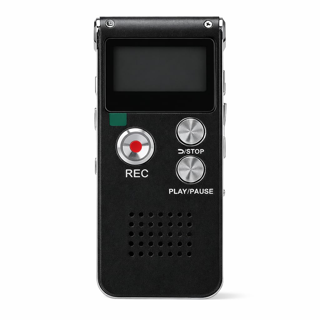 FREDI HD PLUS 8GB Digital Voice Recorder with LCD Display | 10-12 Hours Recording Time | USB Data Transfer | Noise Reduction Microphone | Portable Audio Recorder for Study, Office & Meetings