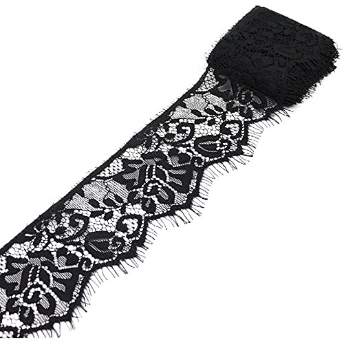 Ruban Dentelle Pompons Dentelle Vintage,Bordure Dentelle,Ruban décoratif Dentelle,Ruban décoratif Dentelle pour Bricolage,Couture,Mariage,décoration Table,Accessoires Couture,6,3 cm Noir Cover