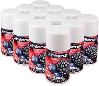 AIRSENZ Air Freshener Aerosol Refill Cans - Automatic Spray Dispenser Refills - 12 x 270ml Cans (Fresh Linen)