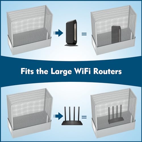 Image of Large WiFi Router Cover - Blocks 90% of Router Emf & 5G, Allows Uninterrupted Use - Faraday Cage Emf Protection - Two Year Warranty