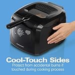 Hamilton Beach Cool Touch Electric Deep Fryer with Basket and Lid, 2 Liters / 8 Cups Oil Capacity, Adjustable Temperature, 1500 Watts for Fast Heat-up, viewing Window Easy to Clean, Black (35021) - Image 2