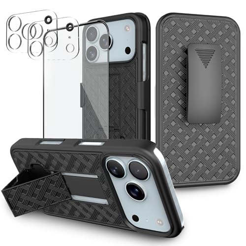 Coque iPhone 17 Pro Max pour le sport et chantier avec clip ceinture robuste
