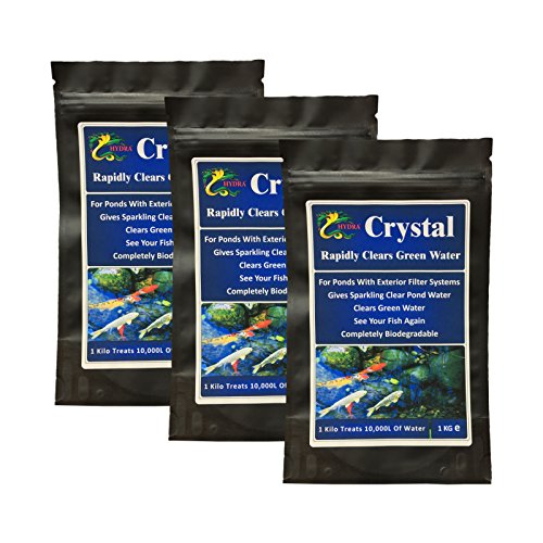 HYDRA Crystal 3x1Kg Treats UpTo 30,000L +Pond Algae Green Water Treatment