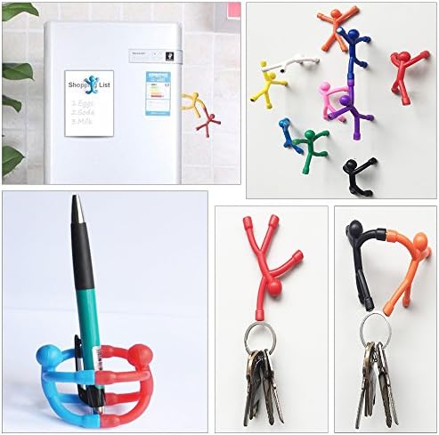 Muovst 10PCS Novelty Mini Man Fridge Magnets Cute Rubber Magnet Men Refrigerator Magnets Magnetic Toy For Kids And Adults Office Fun Decorative Decoration (10 Colour)