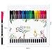 Tanmit Dual Tip Brush Pen Art Markers, Fine Point Markers & Calligraphy Brush Pens for Journaling, Sketching, Hand Lettering, Coloring Books, Art Suppliers (18 Colors)