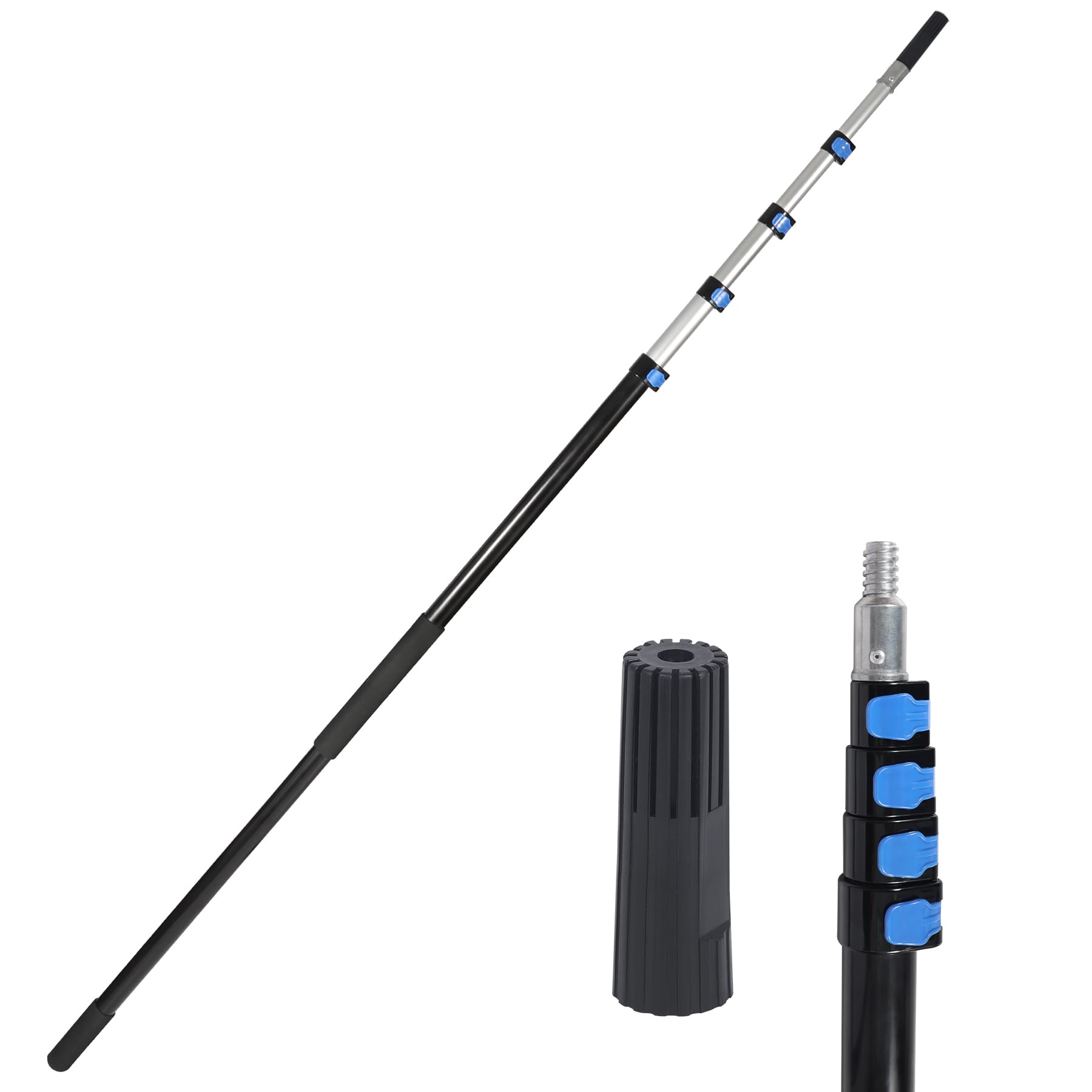 campMax Extension Pole, Lightweight Durable Aluminum Alloy Telescopic Pole for High Ceilings Window Cleaning Paint Roller（Pole Only） (9.1m)