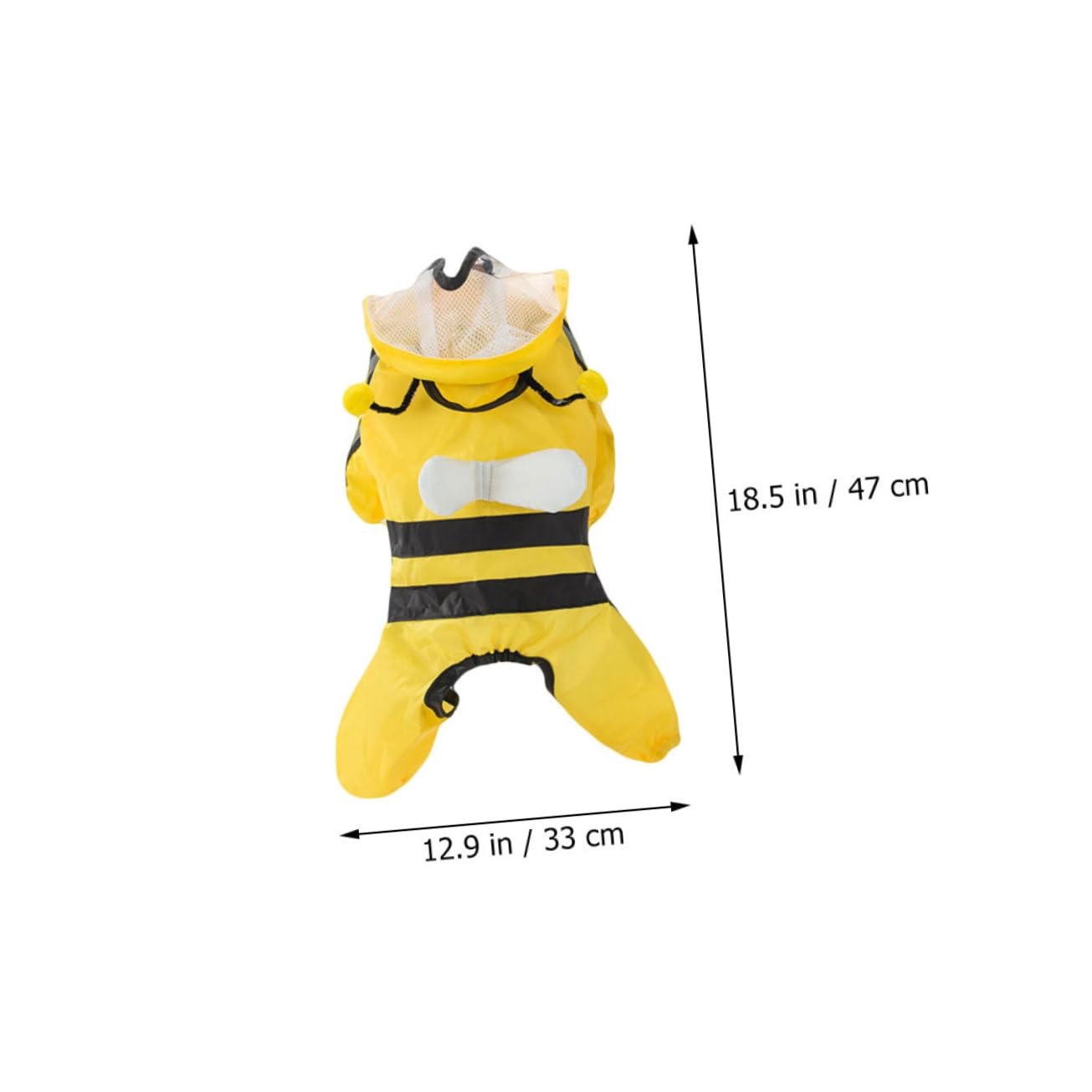 FRCOLOR 3stücke Hunderegenmantel Bienenform wasserdichte Regenponcho Für Kleine Und Mittelgroße Hunde Schützendes Hundezubehör Für Nasses Wetter Super Haltbar Und Stylisch