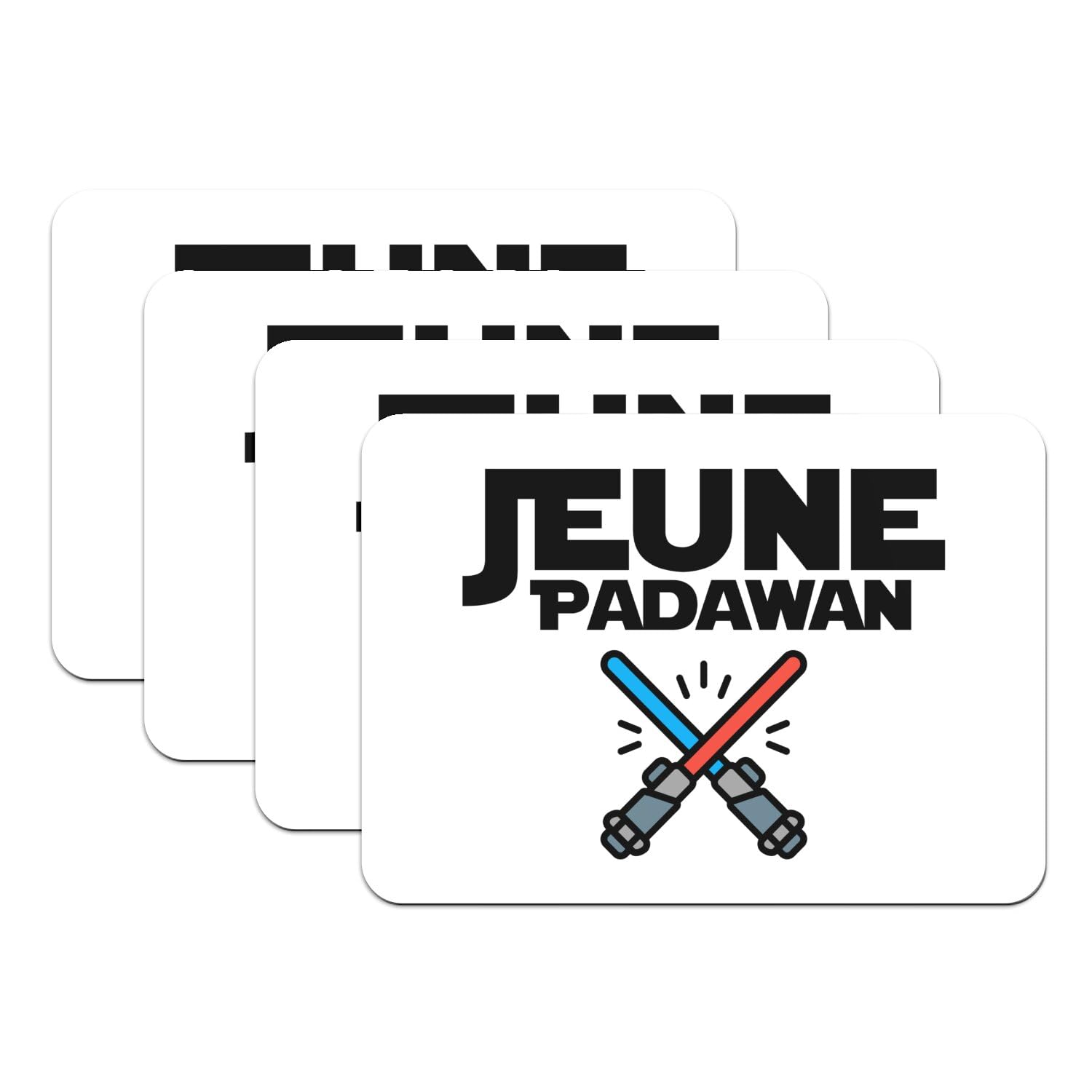 Sets de table galaxie chevalier lot de 4 dessous de table haut de gamme en caoutchouc blanc grand