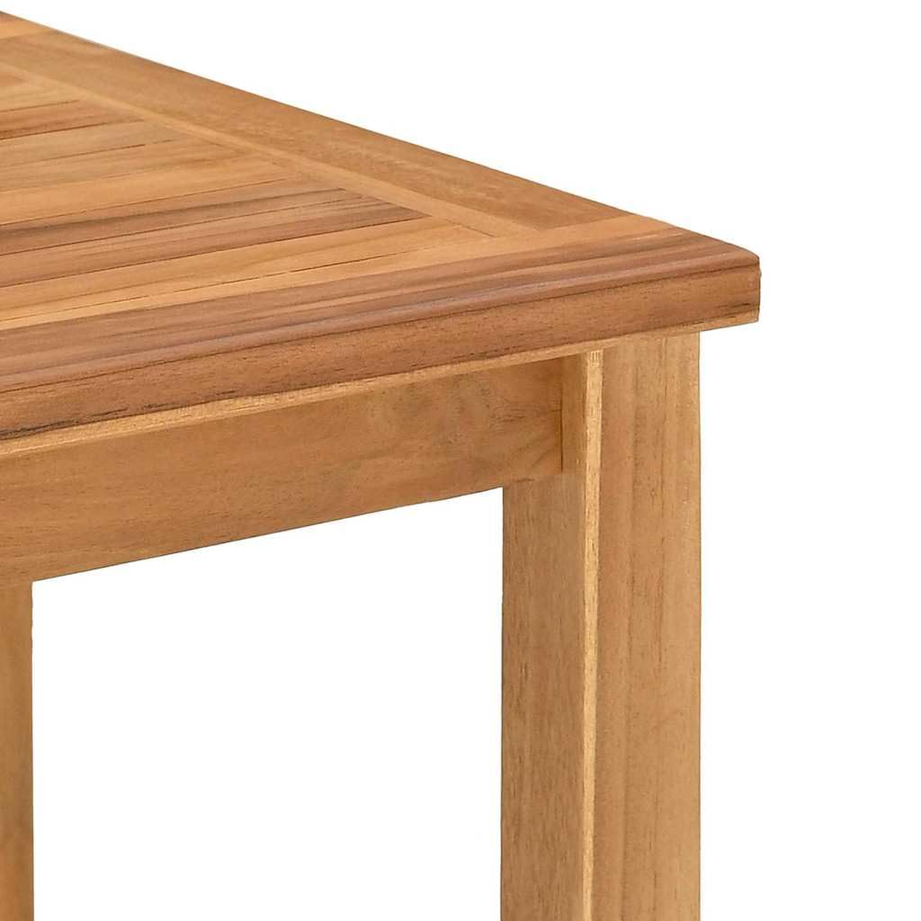 Genérico Mesa de centro marrón, 50 x 35 x 45 cm, madera de teca maciza, mesa baja moderna con superficie texturizada y patas a poste para salón o jardín