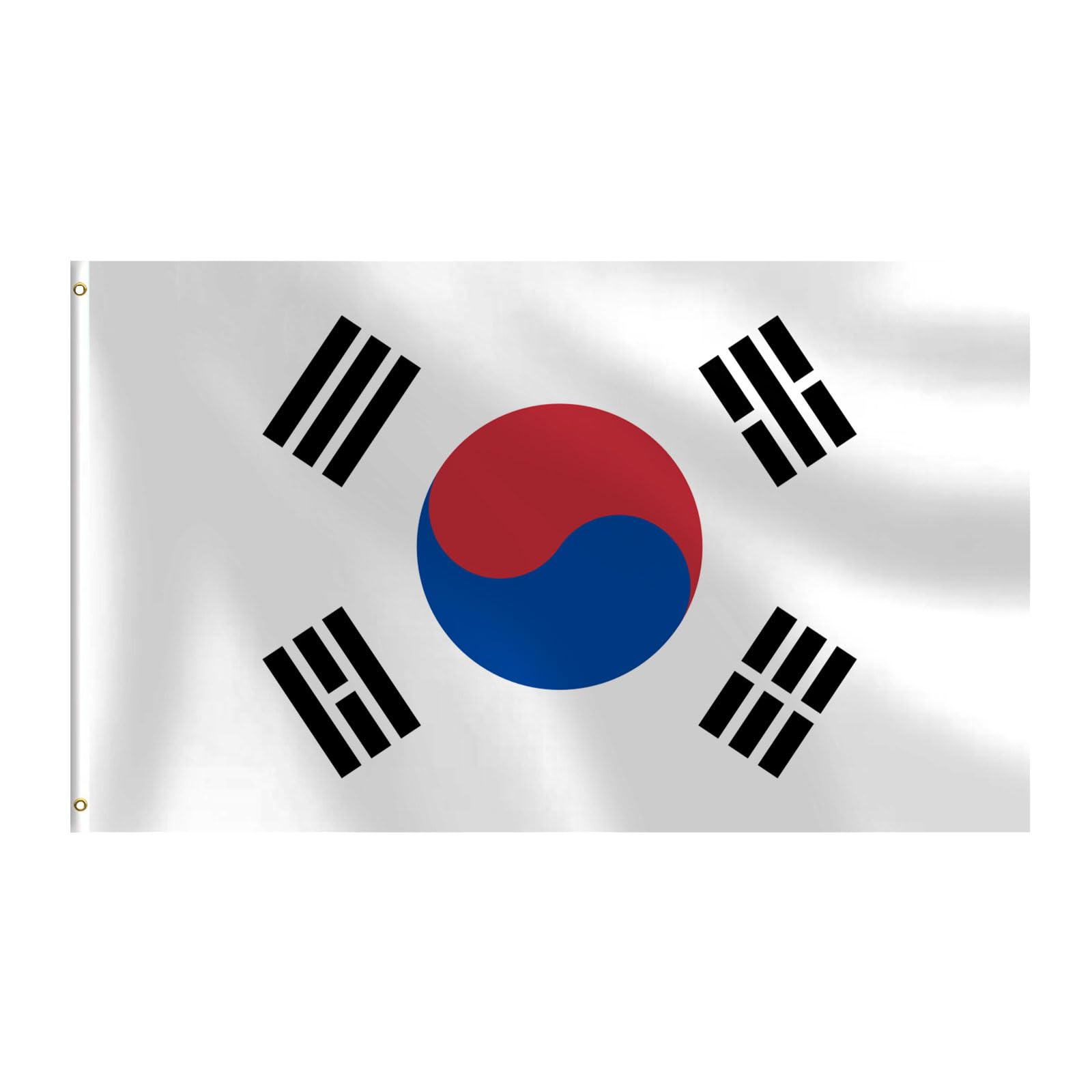 Bandera coreana de 3 x 5 pies a prueba de decoloración con ojales