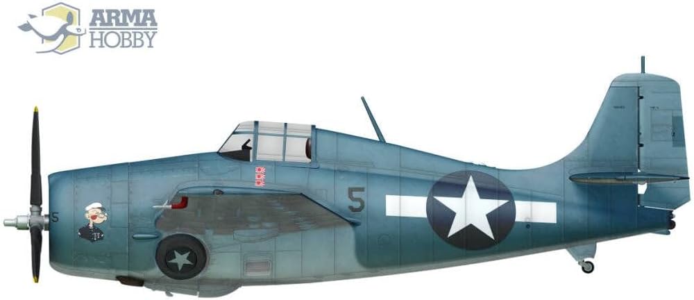 Arma Hobby 1/72 Scale F4F-4 Wildcat - Plastic Model Building Aircraft Kit, Item # 70048