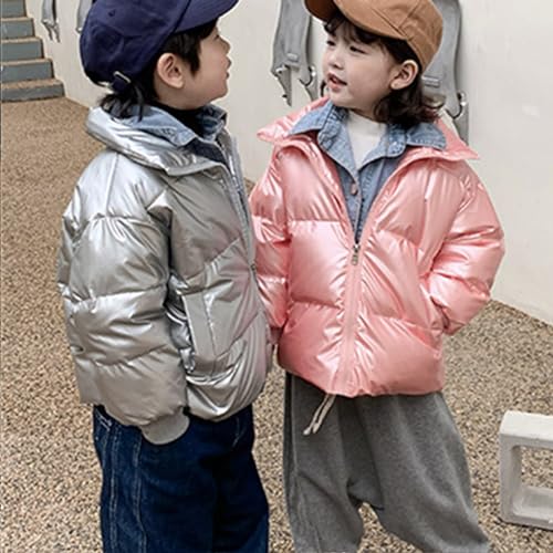 Boys Girls Metallic Puffer Jacket Kids Winter Coat Light Quilted Bubble Jacket Waterproof Insulated Shiny Down Coat2