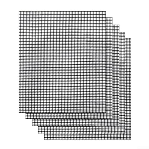 Alfombrillas antiadherentes para barbacoa de malla para asar y hornear fácilmente con mantenimiento rápido (5 piezas)