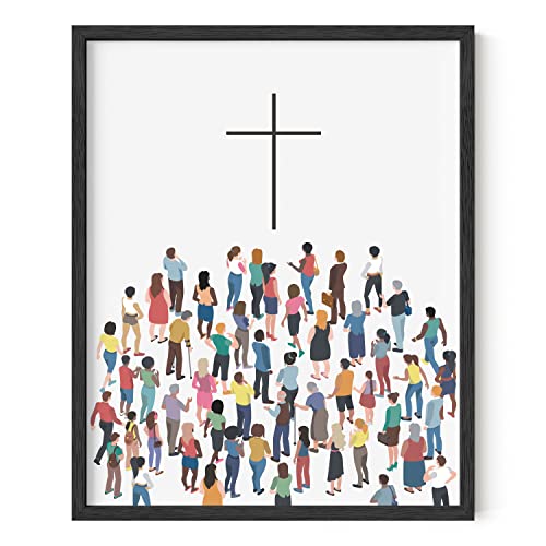 Haus and Hues Religious Wall Posters - The Cross of Jesus Christ, Religious Posters For Kids, Spiritual Pictures, Religious Pictures Christian Painting, Biblical Posters Catholic Art (Unframed, 16x20)