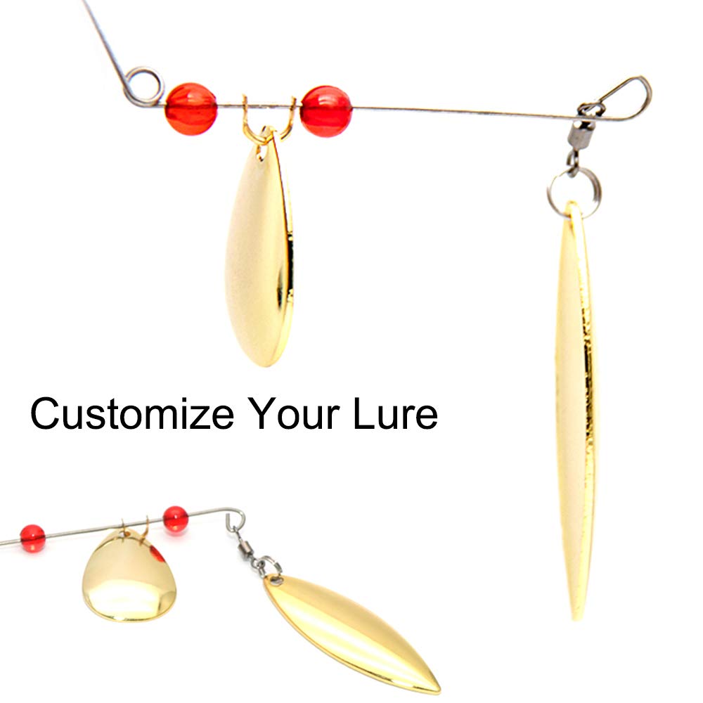 fish lure parts Fishing Lures Spinner Baits Lures Making Kit Inline Spinner Assortment Shaft Clevis Spinner Blade DIY Fishing Spinner Making Supplies Tackle Kit the Bill Lowens Hair Jig is built with a molded collar for tying marabou or silicone skirt material Fishing Lure Making Materials |