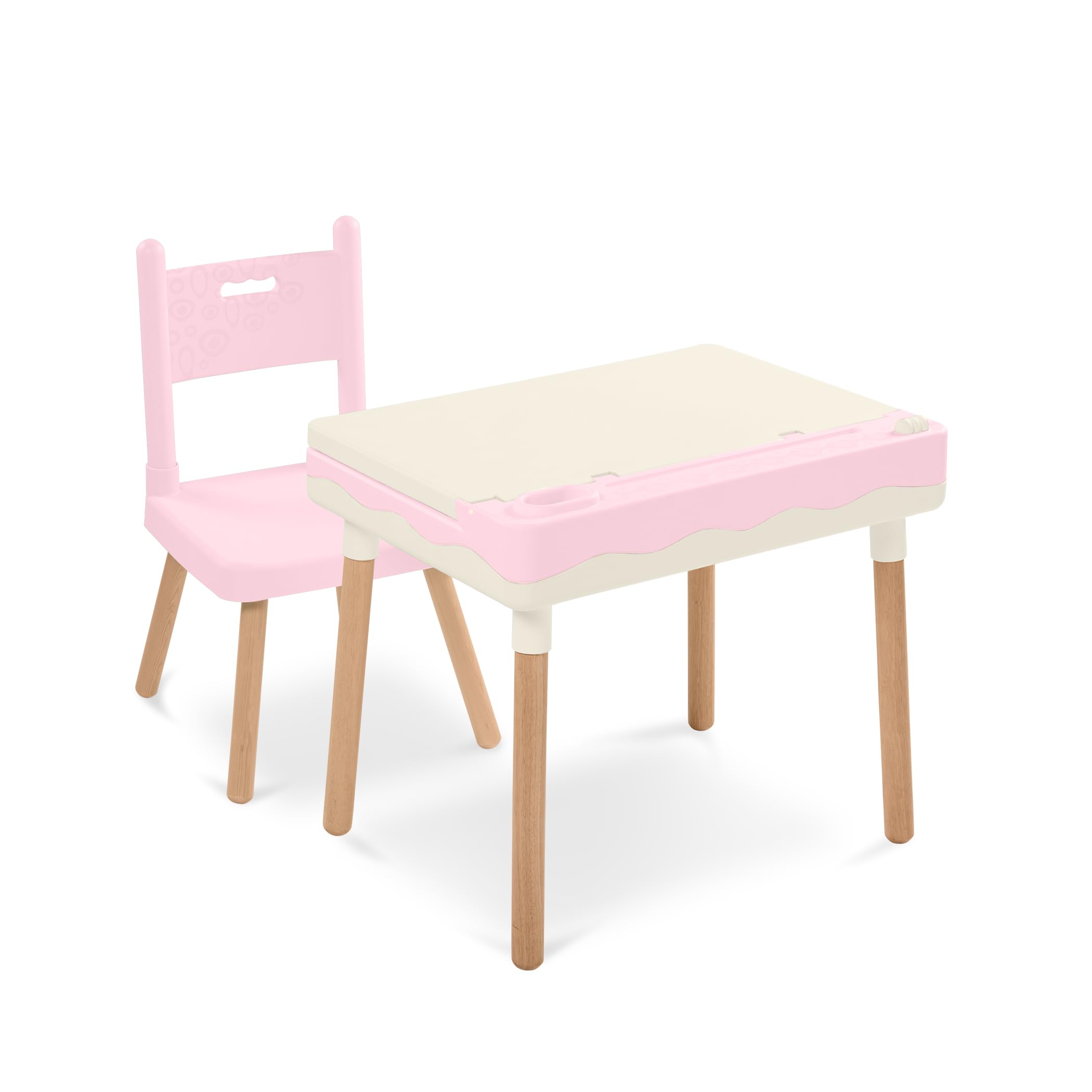 B. toys Kids Desk &amp; Chair Set, Little Desk &amp; Chair Duo, Pink, Furniture