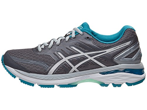 ASICS Women's Womens GT-2000 5 Athletic Shoe, Carbon/Silver/Arctic Aqua, 7.5 Medium US