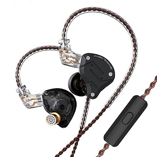 KZ ZS10 Pro In Ear Monitor, 4BA+1DD Multi Driver In-Ear Earbuds, Wired HiFi Earphone Headset, On Stage Monitor for Singer, Guitarist, Drummer (Matte, With Mic) KZ ZS10 Pro In Ear Monitor, 4BA+1DD Multi Driver In-Ear Earbuds, Wired HiFi Earphone Headset, On Stage Monitor for Singer, Guitarist, Drummer (Matte, With Mic)