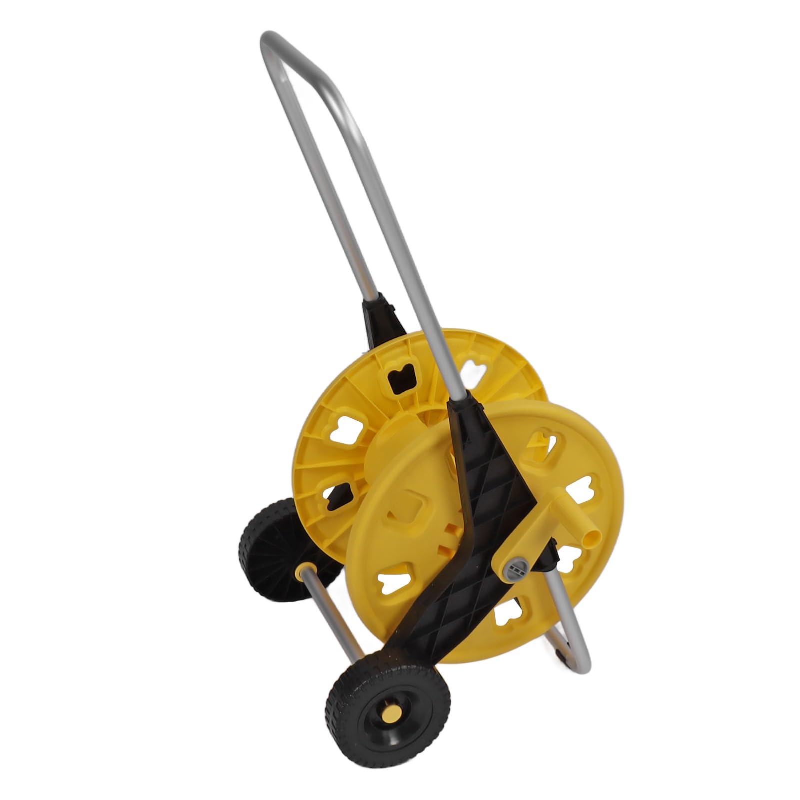 Chrees Carrello Avvolgitubo da Giardino per Carichi Pesanti con Ruote per capacità del Tubo di 60 M Robusto e Durevole Facile da Usare per Giardini e Prati ABS Alluminio 32,1x16,5x15,4 Pollici