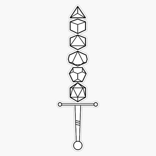 Choose Your Weapon - Dark Dice Sword Vinyl Waterproof Sticker Decal Car Laptop Wall Window Bumper Sticker 5"