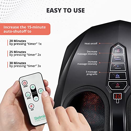 Belmint Foot Massager Machine - Shiatsu Foot Massager With Heat, Deep-Kneading Foot Massager For Plantar Fasciitis, Neuropathy - Unique Gifts For Him Her/Women & Men, Fathers Day Gift Idea #TOP5