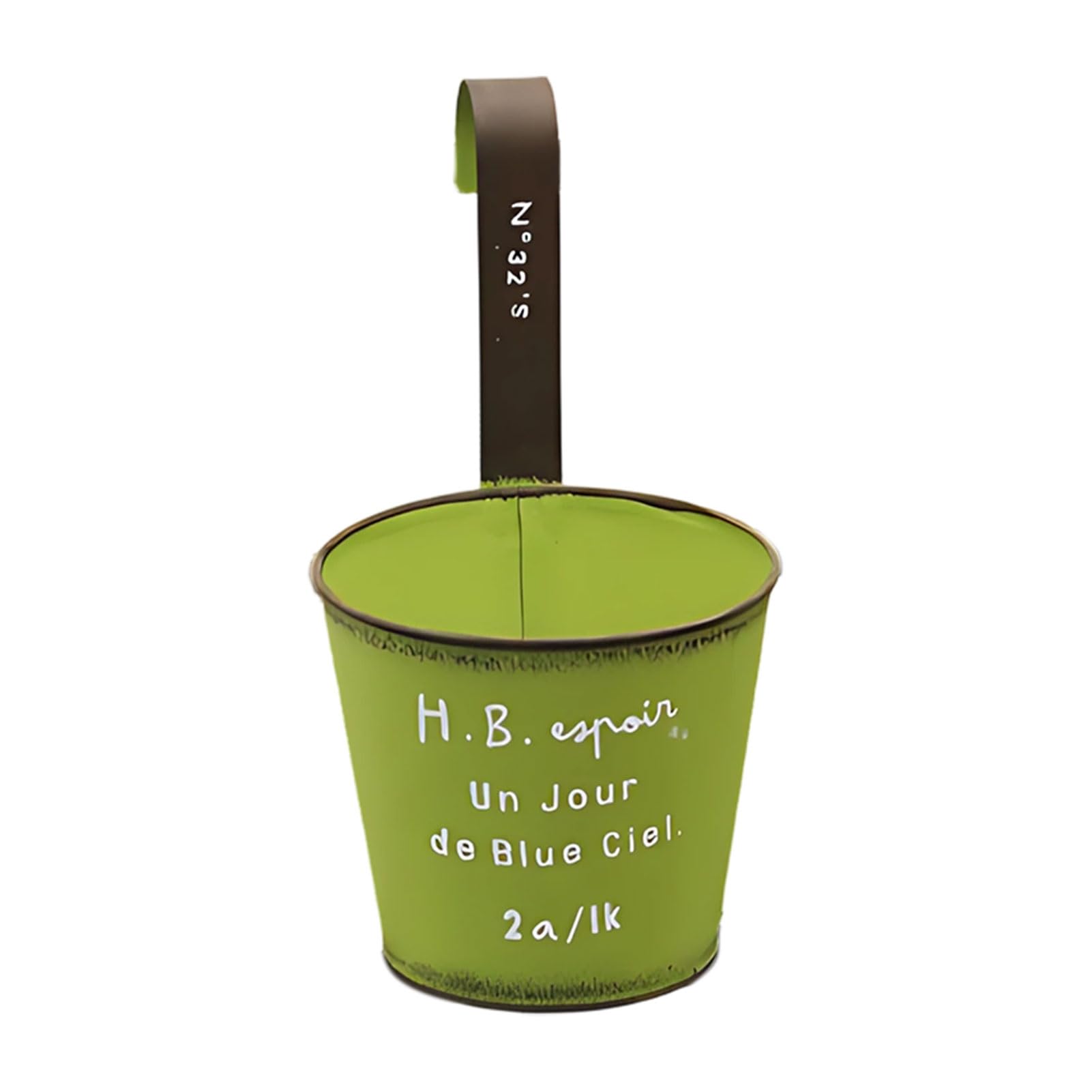 matumou Hanging Metal Flowerpot, Decorative Plant Pot, Hanging Planter for Home Garden Fence Balcony Terrace Railing