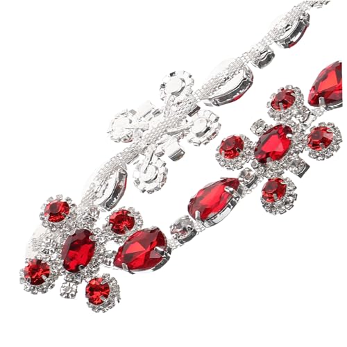 Adorno de pedrería roja Gatuida para diademas de invitada perfecta 5