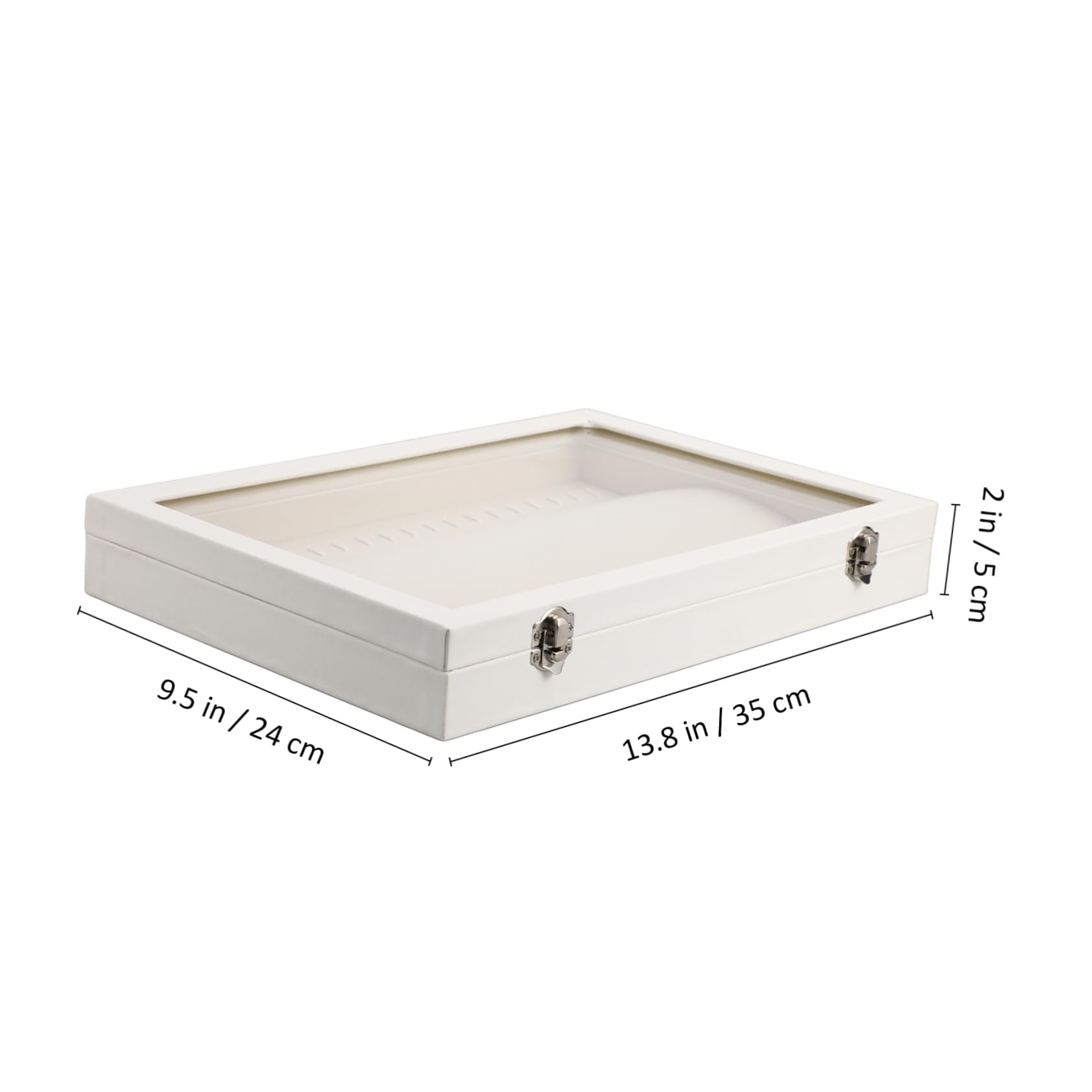 Healvian Caja De Almacenamiento Para Collares De Madera Tapa Transparente Organizador De Joyas Para Mujer Expositor De Collares Seguro Capacidad Grande y Diseño Elegante Adecuado Para Viajes y Diario