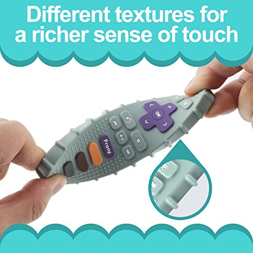2 Pack Prony Silicone Remote Teething Toys For Baby 6+ Months, Sensory Teethers For Toddler Boys And Girls #TOP2