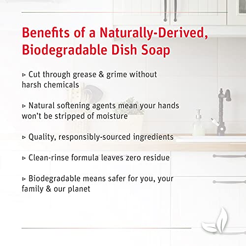 Grab Green Liquid Dish Soap, 16 Ounce (Pack Of 3), Thyme Fig Leaf Scent, Biodegradable, Plant And Mineral Based, Removes Grease, Gentle On Hands #TOP4