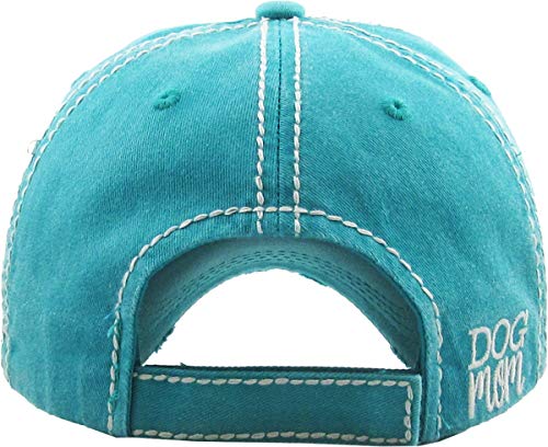 Image of KBETHOS Dog Cat Mom Dad Theme Womens Baseball Cap Distressed Vintage Unconstructed Embroidered Patch Hat