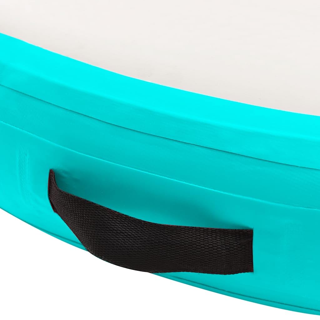 vidaXL Esterilla Inflable de Gimnasia y Bomba Estera Ejercicio Colchoneta Yoga Parque Escuela Clube Deportivo Antideslizante PVC Verde 100x100x10 cm