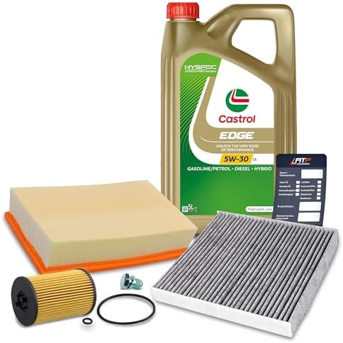 Komplettes Inspektionspaket Mit Motoröl 5W-40, Ölfilter, Luftfilter Und Innenraumfilter