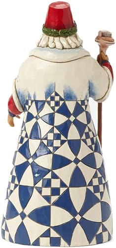 Vista 3 de Estatuilla de Papá Noel alemán de Enesco con diseño de bosque y arroyo de Navidad Jim Shore de 6.75 in