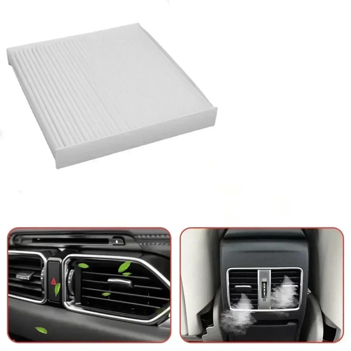 LUTFI Auto Filtro Aire Filtro De Aire Cabina Coche para Filtros para Yukon XL Fibra Carbono CF11809 PCF11809 PBC38173 4071 5505 C38173 CF1188 WCAF1914 WP10129(2pcs)