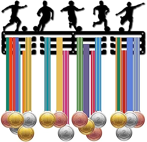CREATCABIN Running Medal Holder Hanger Medals Rack Mountain Trees Metal Iron Shelf Sports Medal Stand Frame Wall Mounted Hanging Over 60 Medals Hanger for Marathon Runner 15.7 x 6Inch Black