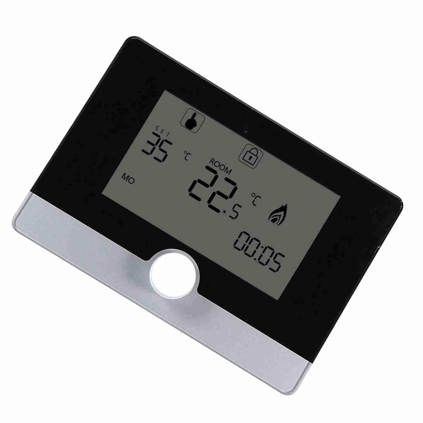 Tbest Termostato Caldaia Hermann Saunier Duval, Termostato Programable Controlador de Temperatura para de Calefacción de Caldera Suspendido en la Pared Negro (Black)