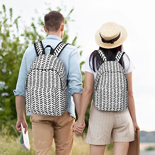 Sac à dos pour ordinateur portable imprimé girafe noir blanc - 6