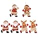 Heallily - Adornos navideños de peluche, 6 unidades, para colgar, muñecas, osito, colgante, adorno para colgar en el árbol de Navidad, para decoración navideña, fiesta en casa