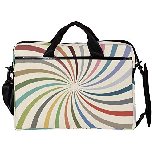 Bolsa de mensajero para portátil de 14 pulgadas con líneas de colores maletín 15.4